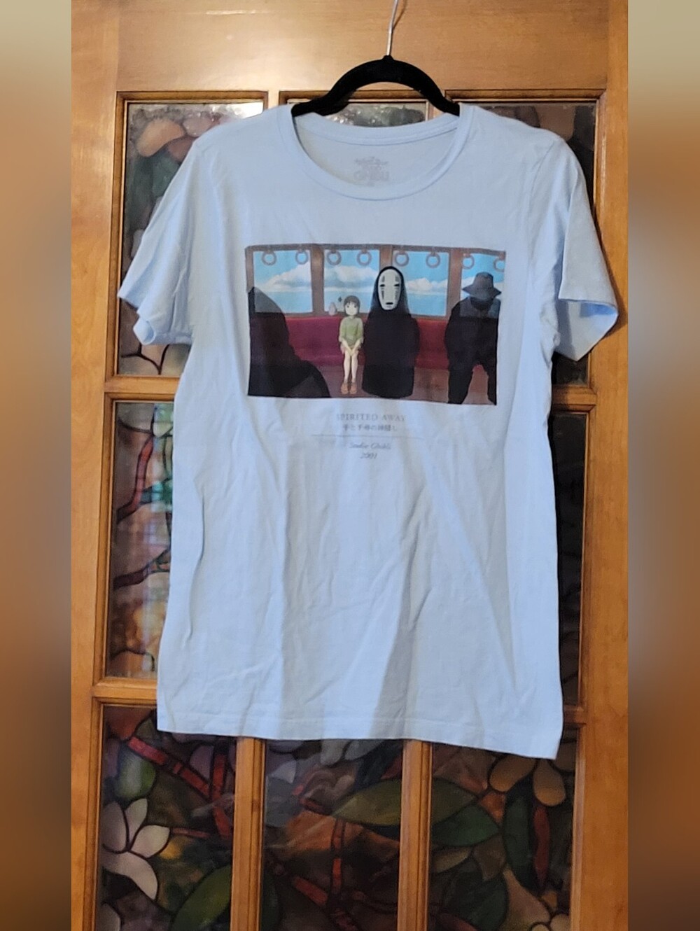 Spirited Away Crewneck Graphic Tee - Light Blue #19